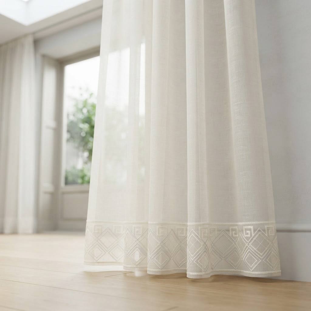 Knightsbridge Embroidered Sheer